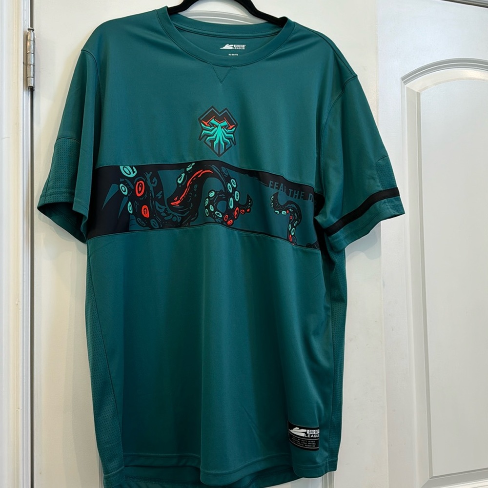 Call of Duty League short-sleeved jersey. Florida mutineers. Teal. Mens XL